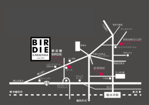 離山通り軽井沢バーディ地図